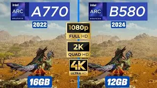 Intel ARC A770 vs B580 Test on Monster Hunter Wilds | 1080p, 2K, 4K. XeSS, RT, FG.