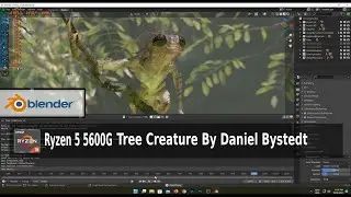 Blender Demo Eevee Tree Creature, AMD Ryzen 5 5600G + VEGA 7, RAM 16 GB, Windows 11