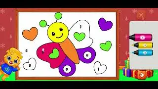 Coloring Games Color By Number Butterfly