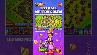 Legend Attack 3 Stars With Meteor Golem 🔥 #clashofclans #supercell #bestarmy
