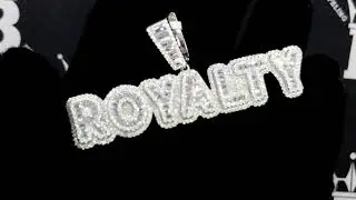 .925 Sterling Silver ROYALTY Baguette CZ Iced Out Pendant | Hip Hop Jewelry