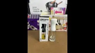 Glass Oil Sprayer Bottle &ndash; Refillable, Leak-Proof & Adjustable Nozzle for Healthy Cooking
