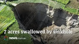 Inside the massive 7 acre Indonesian sinkhole threatening to swallow a village