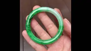 Green Jadeite Bangle | 53mm (NJBA121)