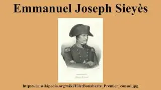 Emmanuel Joseph Siey&egrave;s