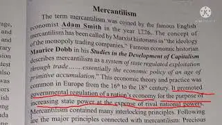 MERCANTILISM/Calicut University
