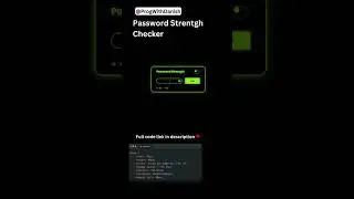 Password Strength Checker #coding #learnhtml5andcss3