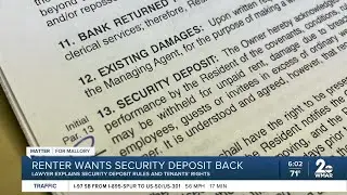 Renter wants security deposit back