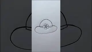 Draw A Hat With Pen. #art #drawing #shorts #howtodrawing #howtodraw #hat