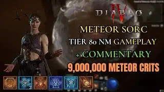 Diablo 4 - 9 MILLION CRITS Meteor Sorc NM Tier 80 Gameplay + Commentary, search for Shako ep02