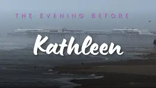 Blackpool beach the evening before storm Kathleen is due.