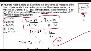 Para medir a febre de pacientes, um estudante de medicina criou sua própria escala de temperaturas.