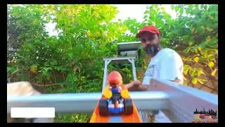 MARIO KART GOING REVERSE STUNT! #mrsuperwheels #hotwheelsstunts #mario #mariokart