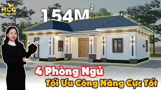 Bí Quyết Bố Trí 4 Phòng Ngủ Trong Nhà Vườn 154m² – Xem Là Áp Dụng Được Ngay | HCG.1337