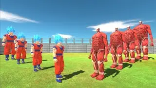 Colossal Titan Takes on Goku &ndash; Who Is the Ultimate Warrior? | Animal Revolt Battle Simulator