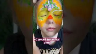 60 second Easter face paint | face painting Easter #facepainting #facepaint #shorts #easter #artist