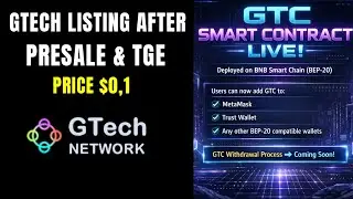 NEW UPDATE AIRDROP GTECH NETWORK LISTING AFTER PRE SALE || PRICE LISTING $0,1.