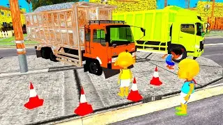 Upin Ipin Truk Oyen di Kawal hingga Petang ,Ketemu Papa Polisi 🤣 Dunia Poyo