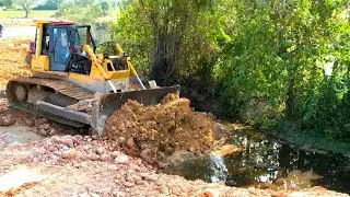 Impressive Activity Complete Corner by skiller Technique operator Bulldozer Working push soil fill.