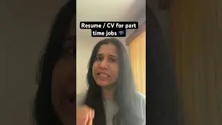 Resume/ CV for part time jobs in Australia #internationalstudents #jobsinaustralia #casual