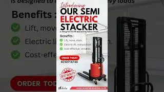 Our Semi Electric Stacker is built to lift, move & stack heavy loads effortlessly #electricstacker