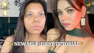 Makeup tutorial l First Makeup Video 🥰 l Smokey Eye Makeup l ✨
