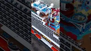 January 2nd Ensenada, Mexico. A side view of a cruise ship that was about to leave.