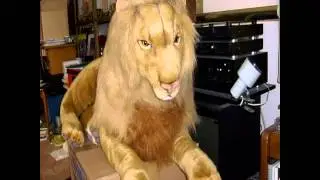 life size plush lion