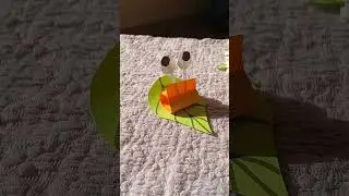 So Cute Paper Snail 🐌😍 | Easy Mini Craft on Leaf | DIY Shorts #shorts