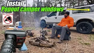 Truck Camper Diesel Heater Setup/No Drill Method for Camper Shells with Popout Windows