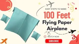 Flies over 100 Feet!! How to make Easy Paper Plane #origami #diy #papercraft #paperairplane #paper