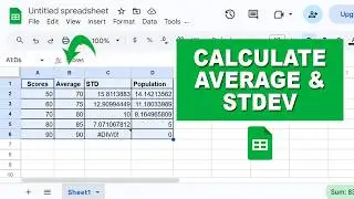 How to Calculate Average and Standard Deviation in Google Sheets