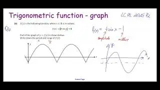 How to find Period and Range of a Trig Function Leaving Cert Higher Level Maths 2025 Paper2 Question