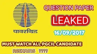 POWER GRID || PAPER LEAKED || DIPLOMA TRAINEE 2017