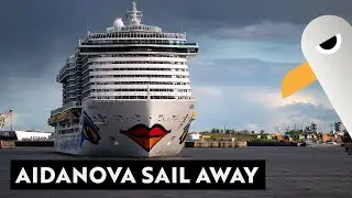 Zur blauen Stunde: AIDAnova Sail Away 💋 zur Norwegen Kreuzfahrt