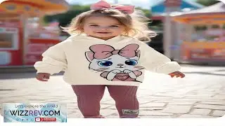 2pcs Baby Girl Casual Retro Letter & Number Graphic Oversized Hoodie Sweatshirt
