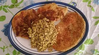 Ripe Breadfruit Fritters with Scrambled Organic Tofu😋😍