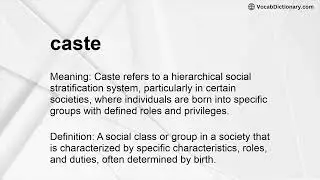 caste Meaning