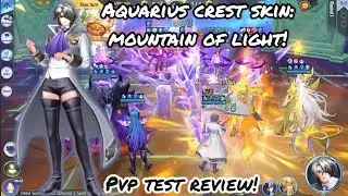 Saint Seiya: Awakening (KOTZ) - Aquarius Crest Skin: Mountain of Light PvP Review Test!