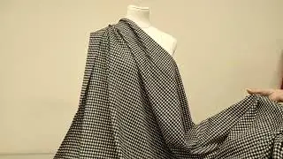 Хлопок вискоза, сорочка, Twin Set черно белая клетка