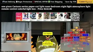 One Piece Paper-Cut Night Light 🌟 Anime Bedroom Atmosphere Light Box | Remote Control #AnimeDecor