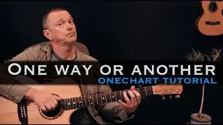 One way or another Blondie acoustic guitar lesson tutorial [free tab] including guitar solo