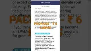 Epam Off Campus Drive 2022 | 2021 | 2020 | Latest Recruitment 2022 | Salary 6 LPA | Jobs  #shorts