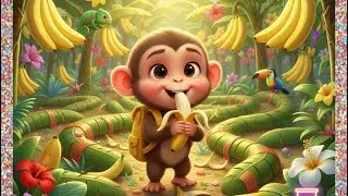 Monyet Kecil yang Lahap: Petualangan Mencari Hutan Pisang | Lagu Anak Ceria