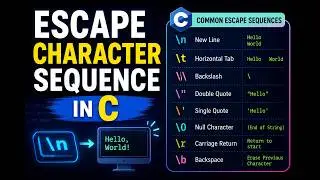 ESCAPE CHARACTER SEQUENCE IN C