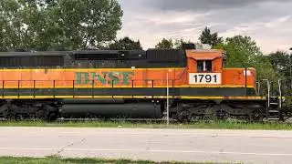 Rare BNSF lashup Fakebonnet Dash 9 #770 and H1 SD40-2 #1791 Fort Scott sub KS 2025