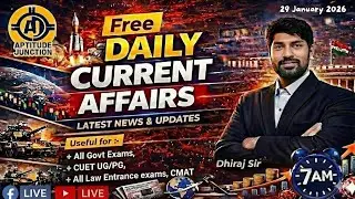 Daily News Hook: 29 Jan Daily Current Affairs 2026 | Best for MBA, LAW & Govt Exams