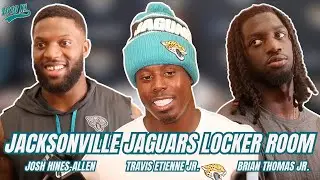 Медиа-встреча команды &laquo;Джексонвилл Джагуарс&raquo;: Трэвис Этьен младший, Джош Хайнс-Аллен и Брайан Том...