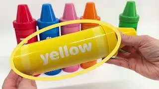 Playdough Videos - Learning Colors with Crayon Surprises | Learn and Create Forest Animals