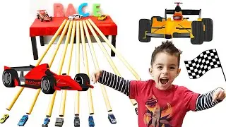 Ryan pretend play Ultimate Garage | Hot Wheels City | 아이들을위한 경주 용 자동차 장난감
